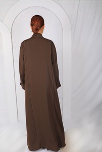 Producto Más Vendido, Vestido Abaya Sencillo de Manga Larga para Mujer, Venta al por Mayor - Product Image 4