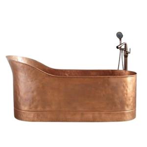 Bañera de cobre martillado hecha a mano de calidad premium, bañera independiente profunda para baño de lujo tipo spa, para hoteles y baños domésticos. - Product Image 1