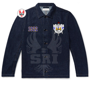 Sigma Gamma Rho Sorority Embroidery Women Denim Jeans Jacket | SGR Sorority Embroidered Women Distressed Denim Jean Jackets - Product Image 6