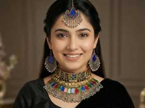 Special Afghan Women's Jewelry <b>Set</b> <b>Crystal</b> Rhinestone Trendy Dangling Ornaments Stainless Steel Craftsmanship for Party Islamic - Product Image 6