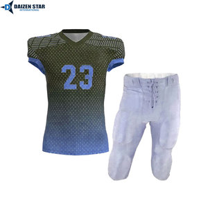 Conjunto de Pantalones y Camiseta de Fútbol Americano para Hombre, Cuello en V, Manga Corta, Color Degradado, Absorbe la Humedad, Uniforme Deportivo para Adultos, Todas las Temporadas - Product Image 5