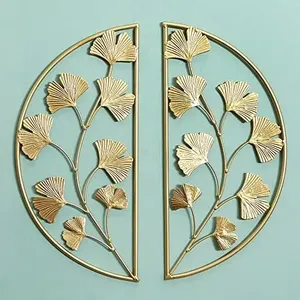 Décoration murale en métal artisanale avec un design floral élégant pour une décoration murale moderne dans les salles à manger, les chambres ou les salons - Product Image 5