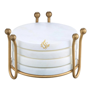 Fabricante de Posavasos de Mármol de Alta Calidad, Posavasos Redondos de Diseño, Venta al por Mayor, Posavasos de Metal Elegantes para Mesa - Product Image 5