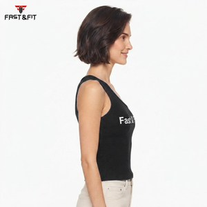 Camisetas de Tirantes Deportivas de Compresión para Gimnasio y Yoga, Tejidas en Algodón 100%, con Logotipo Personalizado al por Mayor - Product Image 6