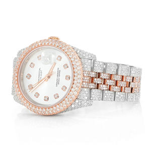 Iced Out Moissanite <b>Watch</b> VVS Diamond Hip Hop Modern Stainless Steel <b>Quartz</b> <b>Men</b> Fashion 20mm Band Glass Dial - Product Image 2