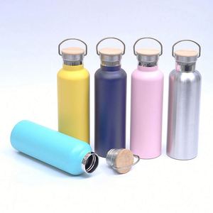 Bouteille d'eau sport en acier inoxydable à double paroi isolée 350ml 500ml 600ml 750ml 1000ml 24oz à large ouverture avec logo personnalisé - Product Image 2