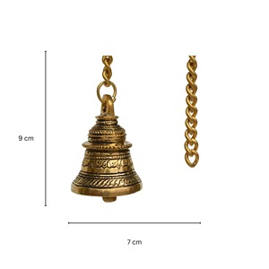Mini Metal Handle <b>Bells</b> <b>Small</b> Handheld Ringing <b>Bells</b> Decorative Service <b>Bells</b> for Temple Crafts Home Decor and Gifting Use - Product Image 6