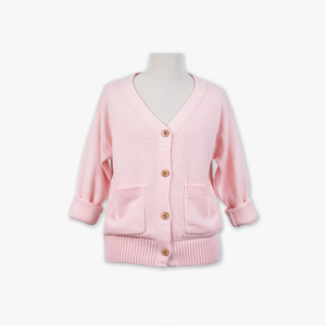 Full Casual V-neck Solid color 100% Acrylic Anti-Wrinkle <b>Cardigan</b> Women Vietnam Cable Knit <b>Cardigan</b> 4 button Pocket <b>Thick</b> - Product Image 1