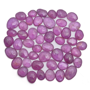 Quy mô lớn đá quý rất nhiều tự nhiên <span class=keywords><strong>Ruby</strong></span> Glass Filled.Rose cắt 6x8 đến 8x11mm lỏng đá quý <span class=keywords><strong>ruby</strong></span> Mặt dây chuyền vòng để làm đồ trang sức - Product Image 1