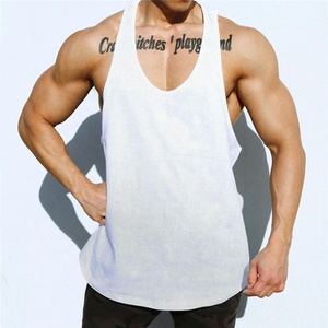 Oversize <b>Men</b> <b>Gym</b> Tank Tops 95% Cotton 5% Elastane Breathable Stringer <b>Vest</b> <b>Gym</b> Bodybuilding Muscle Singlets <b>Vest</b> Sleeveless Top - Product Image 3