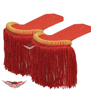 Epaulettes Rojos con Flecos, Epaulettes Franceses Estilo Napoleón, Elegantes, Personalizados y Ecológicos - Product Image 1