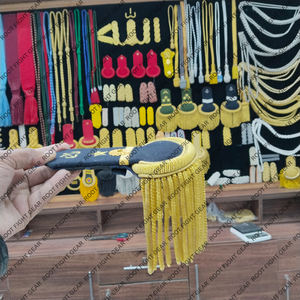 Epaulettes de Primera Calidad, Pliegues de Hombro para Uniforme Ceremonial, Estilo Teatro, con Hilo Dorado y Flecos, 100% Algodón para Hombre - Product Image 5