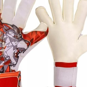 Football Goalkeeper <b>Gloves</b> With Wolf Print PU Material Non-Slip Breathable Adjustable Wrist Strap Full Finger Unisex - Product Image 2