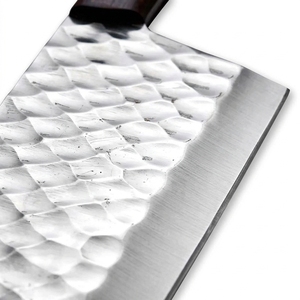 Couteau de boucher/chef en acier inoxydable forgé à la main avec manche en bois, vente en gros, OEM personnalisé, fabricant - Product Image 2