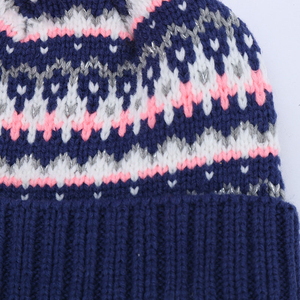 Bonnet en tricot unisexe avec pompon personnalisé de haute qualité, logo brodé, doublure en polaire, bonnet chaud d'hiver avec pompon - Product Image 6