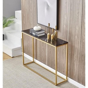 <b>Wood</b> Top Metal Console <b>Table</b> <b>Rustic</b> Modern Furniture Living Room Entryway Hallway Bedroom Home Decor Accent <b>Table</b> - Product Image 4