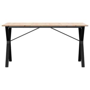 Tavolo da Pranzo Decorativo Medio in Legno di Pino Massiccio Marrone Intarsiato - Product Image 4