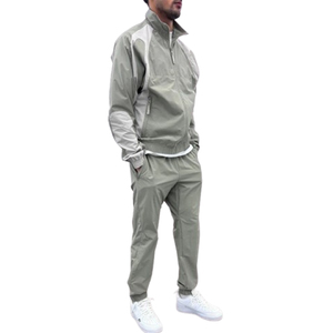 Ensemble de survêtement tendance 2026 style urbain streetwear, coupe-vent color block, tenue athleisure 2 pièces à faible MOQ - Product Image 2