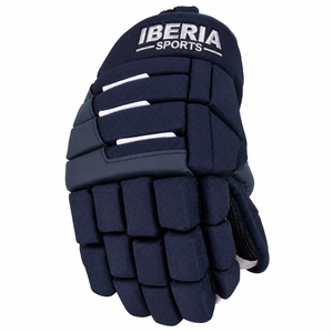 ถุงมือฮอกกี้น้ำแข็ง IBERIA รุ่นพรีเมียม สีน้ำเงินกรมท่า พร้อมแผ่นรองป้องกัน ถุงมือสำหรับผู้เล่นฮอกกี้ รับผลิตตามสั่ง (OEM) ขายส่ง - Product Image 2
