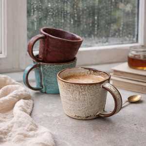 Taza de café hecha a mano con estampado, estilo japonés, sin asa, de cerámica, de Universal Overseas - Product Image 4