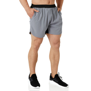 Pantalones cortos deportivos 2 en 1 personalizados, transpirables, de secado rápido, para entrenamiento, fitness, gimnasio, para hombre. - Product Image 4