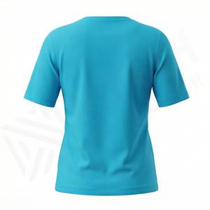 T-shirt col V pour femme, manches longues, 100% coton biologique de luxe, pré-rétréci, coupe durable de qualité supérieure, couleur personnalisable - Product Image 2