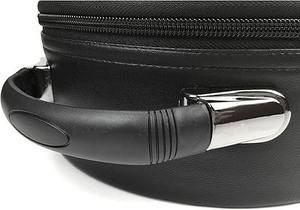 Estuche para Gorra de Masonería, Diseño de Corona Bordada con Hilos Metálicos, Imitación Cuero Negro, para Transporte y Almacenamiento - Product Image 2
