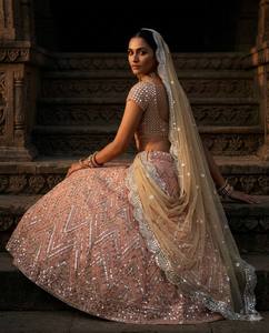 Divyam Creation <b>Red</b> Embroidered Faux Georgette <b>Lehenga</b> Choli Floor-Length Traditional Indian Party Wedding Dress Women's Regular - Product Image 3