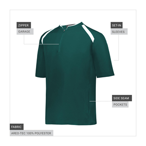 Adult Baseball Cage <b>Jacket</b> Sportswear Stand Front Regular Short Sleeve Breathable Quick Dry Customizable Team <b>Men's</b> <b>Jackets</b> - Product Image 6