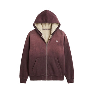 เสื้อฮู้ดซิปบุขนเชอร์ปาสำหรับผู้ชาย ผ้าฝ้ายฟลีซวินเทจทรงโอเวอร์ไซส์ สตรีทแวร์ ซิปเต็มตัว อุ่นสบาย รับสกรีนโลโก้ ขายส่ง - Product Image 2