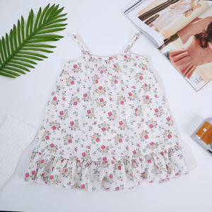 Vendita calda estate 100% poliestere a buon mercato senza maniche dolce floreale stampato per bambini casual abito sottoveste per le ragazze - Product Image 3