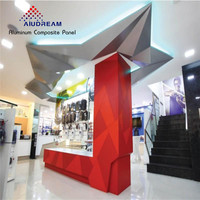 Aludream nuevo diseño 3D Alucobond 4x8 3mm 4mm 5mm Acp Acm tablero exterior pared revestimiento fachadas paneles compuestos de aluminio