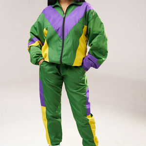 Conjunto de 2 Piezas de Chaqueta Cortavientos con Capucha para Mujer, Ligero, Holgado, de Nailon Sólido, Estilo Urbano - Product Image 3