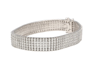 Pulsera de tenis chapada en oro de 18 quilates con diamantes de corte brillante redondo en montura de canal, certificada por IGI, estilo Hip Hop, 7 pulgadas, unisex - Product Image 4