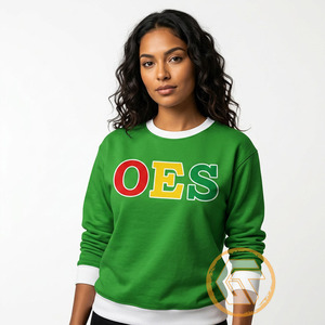 Sudadera Ecológica de Felpa para Mujer, Cuello Redondo, Color Verde, Corte Regular, Manga Larga, Tejido de Algodón, para Otoño e Invierno - Product Image 3