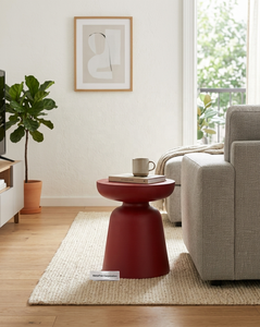 Table basse moderne de luxe en aluminium moulé, tabouret d'appoint minimaliste en forme de champignon, finition mate, table d'appoint pour la maison et l'hôtellerie - Product Image 4