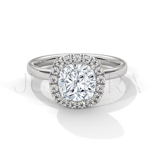 Most Selling Minimalist <b>Cushion</b> Cut Prong Settings Diamond Ring for Everyday Wear Office Use and Elegant Styling Available - Product Image 3