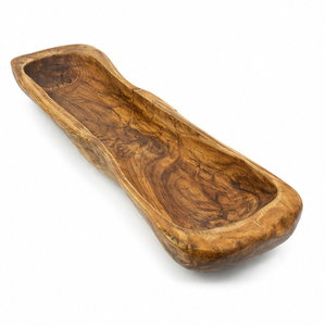 Bol décoratif en teck massif, artisanal, durable, lavable, multifonctionnel, de forme allongée, écologique et moderne, ARTERRA Luxury. - Product Image 1
