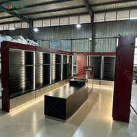 Aluminium-Rahmen Handy-Vitrine Mobiltelefon-Zubehör-Kiosk-Design Mobilfunkshop-Theke mit LED-Beleuchtung Großhandel