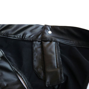 Calzoncillos bóxer de cintura media para hombre, de piel sintética suave, sexys, ecológicos, de piel vegana, personalizables - Product Image 4