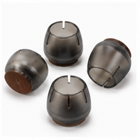 Embouts de pieds de chaise en PVC noir de 20 mm, embouts ronds pour pieds de table et de chaise