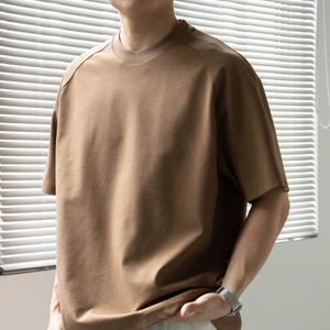 High Quality Heavyweight Plus Size Men's <b>T</b>-<b>shirts</b> Custom Print Seamless Shoulder <b>Raglan</b> Sleeve Men <b>T</b> <b>Shirts</b> - Product Image 3