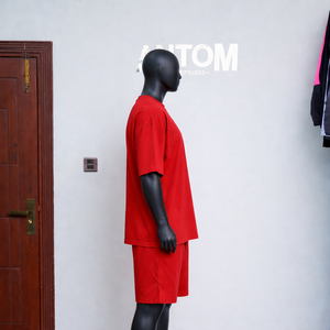 Nueva Camiseta de Manga Corta para Hombre, de Spandex/Algodón, Lisa, Conjunto de 2 Piezas, con Logotipo Personalizado, Estilo Hip Hop, Talla Grande, Casual de Verano - Product Image 6