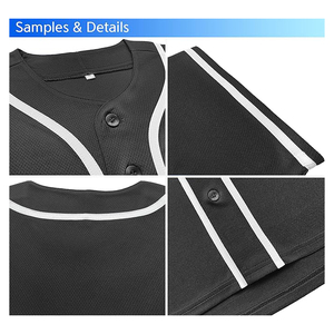 Maillots de baseball en tissu polyester technique avec mailles respirantes extensibles dans quatre directions, canaux de ventilation, couleurs personnalisables - Product Image 4