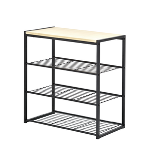 MIT Household Storage Shelf 4 Tier MDF Entryway <b>Shoe</b> Storage <b>Bench</b> with <b>Shoe</b> Shelf Ebay Taiwan Furniture Manufacturer Home Metal - Product Image 4