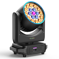 U`King 19X15W Luz Móvil Wash DMX512 RGBW 4IN1 LED con Zoom para Escenario, DJ, Discoteca, KTV, Bar, Fiesta