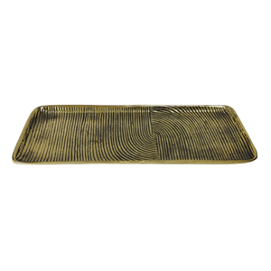 Plateau de service en aluminium fait main, design unique, finition brute, prix bas, vaisselle décorative pour mariage - Product Image 4
