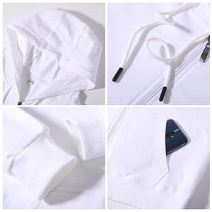 เสื้อฮู้ดดี้ผู้ชายผ้าโพลีเอสเตอร์ผสมคอตตอน AL Five Three Two ทรงโอเวอร์ไซส์ ยูนิเซ็กส์ แบบสวมหัว มีซิป ขนาดใหญ่ ลายเรียบ ผ้าถัก - Product Image 6