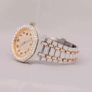 Montre en diamant Moissanite de haute qualité, étanche, avec mouvement à quartz, pour un usage quotidien et les voyages, disponible au prix d'exportation - Product Image 2