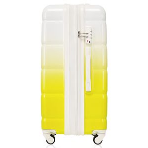 3 pezzi da 20 pollici porta porta USB Set portabagagli giallo limone portabicchieri certificata compagnia aerea supporto ABS + PC Spinner guscio rigido ruote nuove - Product Image 6